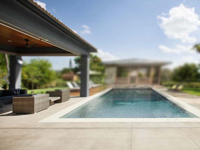 Image of pool with special concrete coatings applied